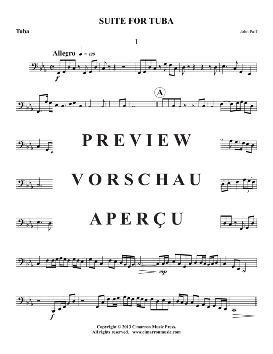 Product gallery: Page 13 of 17 Suite for Tuba , , (tuba + piano)