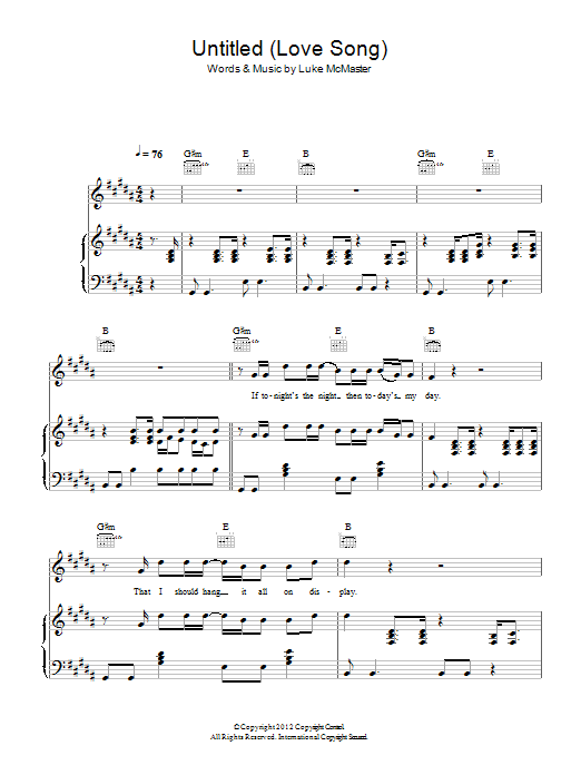 Product picture to: Untitled (Love Song)