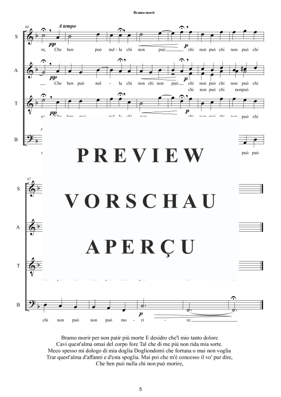 Produktgalerie: Seite 6 von 11 Bramo morir - Madrigal, , Gemischter Chor a capella