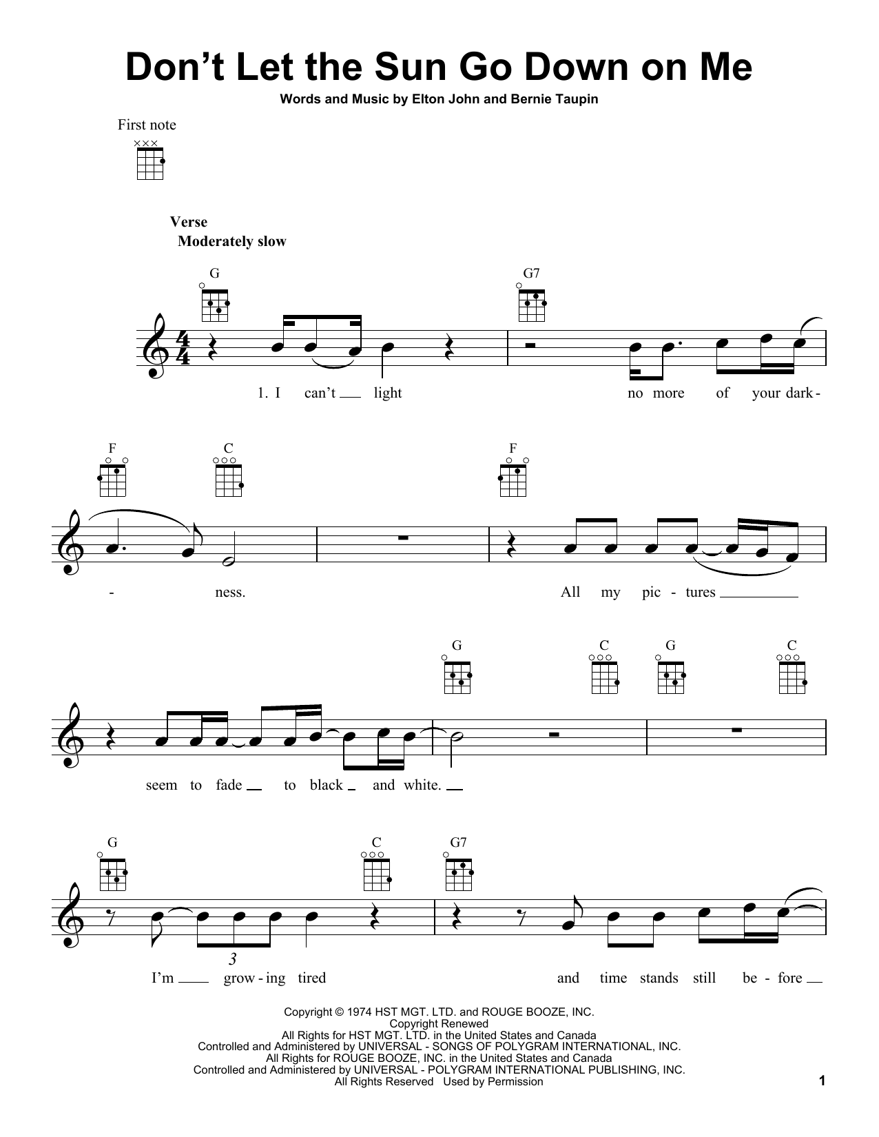Product gallery: Page 1 of 1 Don't Let The Sun Go Down On Me, Elton John