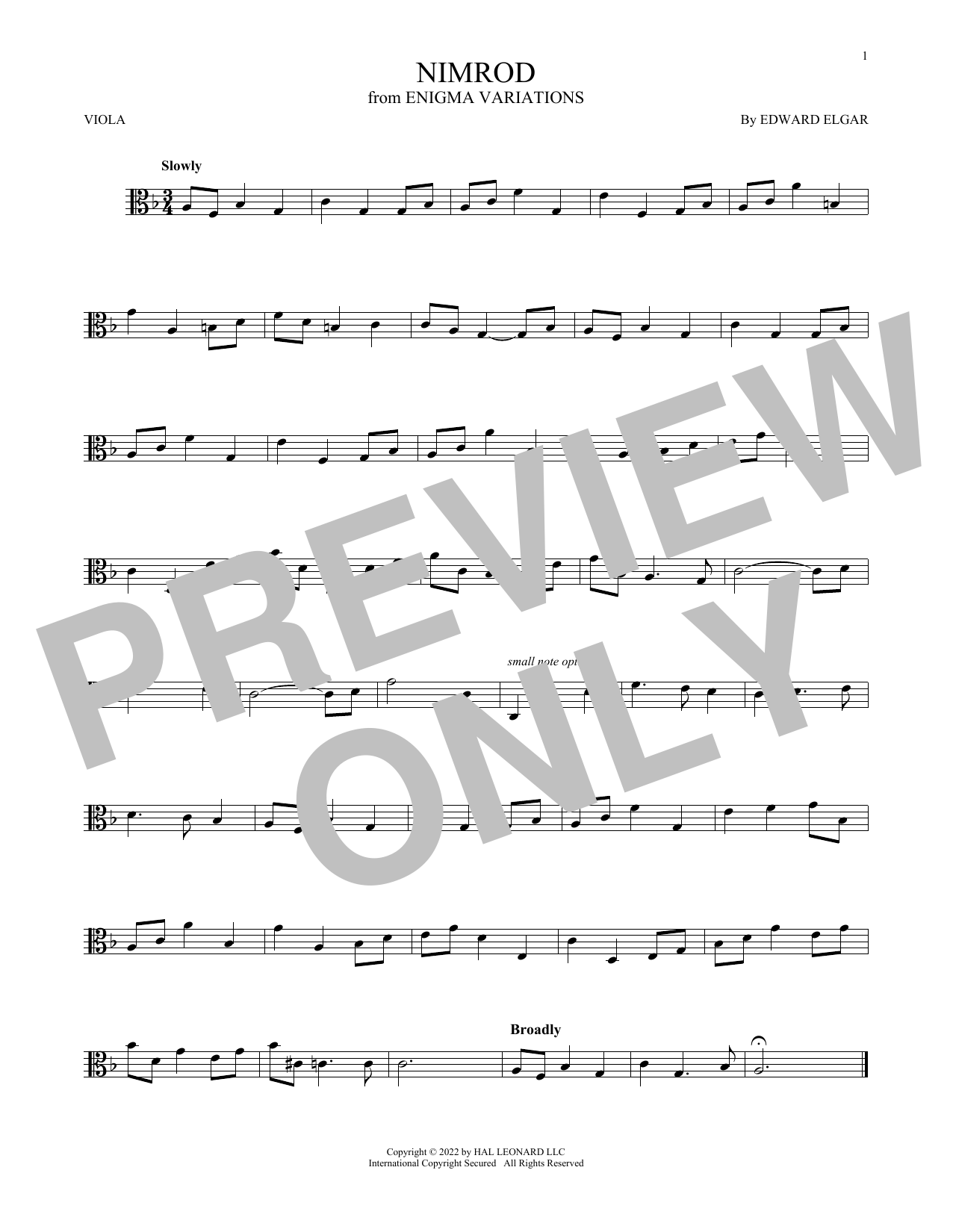 Product gallery: Page 1 of 1 Nimrod, Edward Elgar