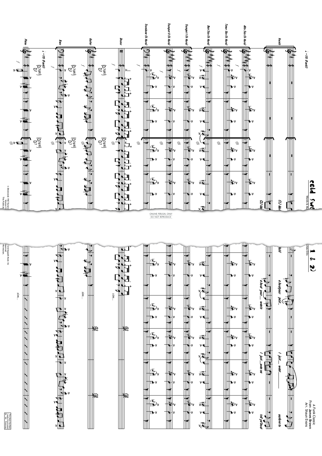 Product gallery: Page 1 of 1 Cold Sweat (Parts 1 & 2), James Brown