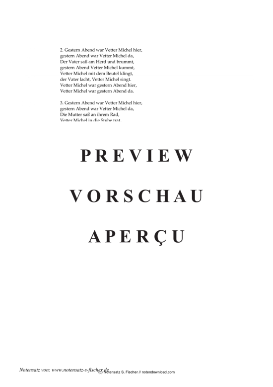 Product gallery: Page 3 of 3 Gestern Abend war Vetter Michel hier , , Piano and Voice