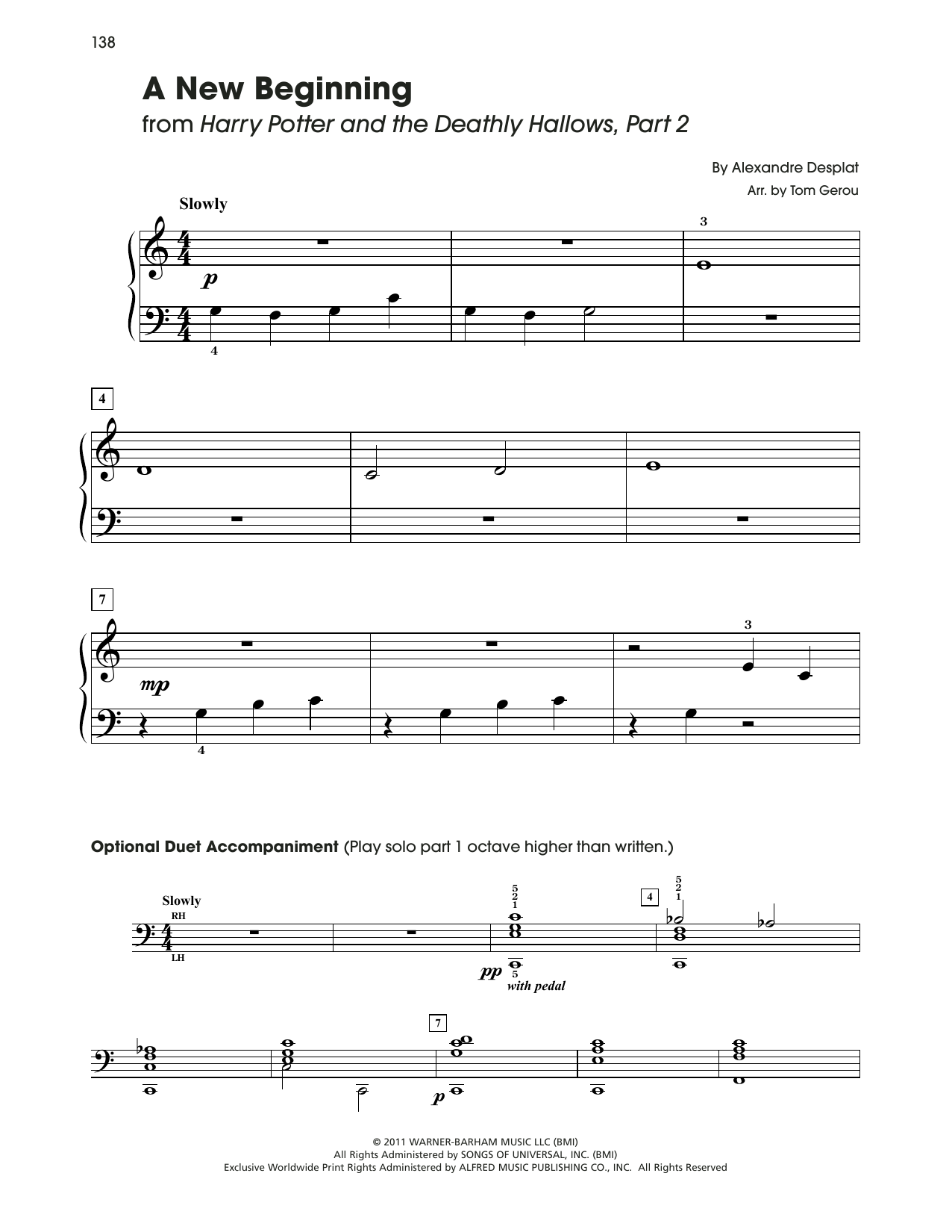 Produktbild zu: A New Beginning (from Harry Potter) (arr. Tom Gerou)