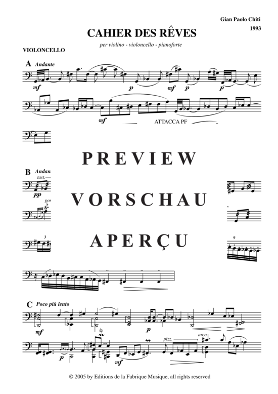 Product gallery: Page 7 of 14 Cahier des Rêves , , (violin, cello + piano)