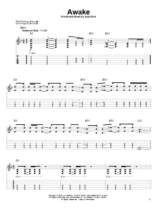 Produktgalerie: Seite 1 von 1 Awake, Godsmack, Gitarre