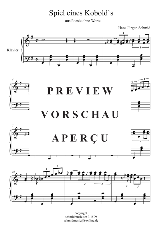 Product gallery: Page 2 of 5 Spiel eines Kobolds , Schmid, Hans-Juergen, Piano Solo