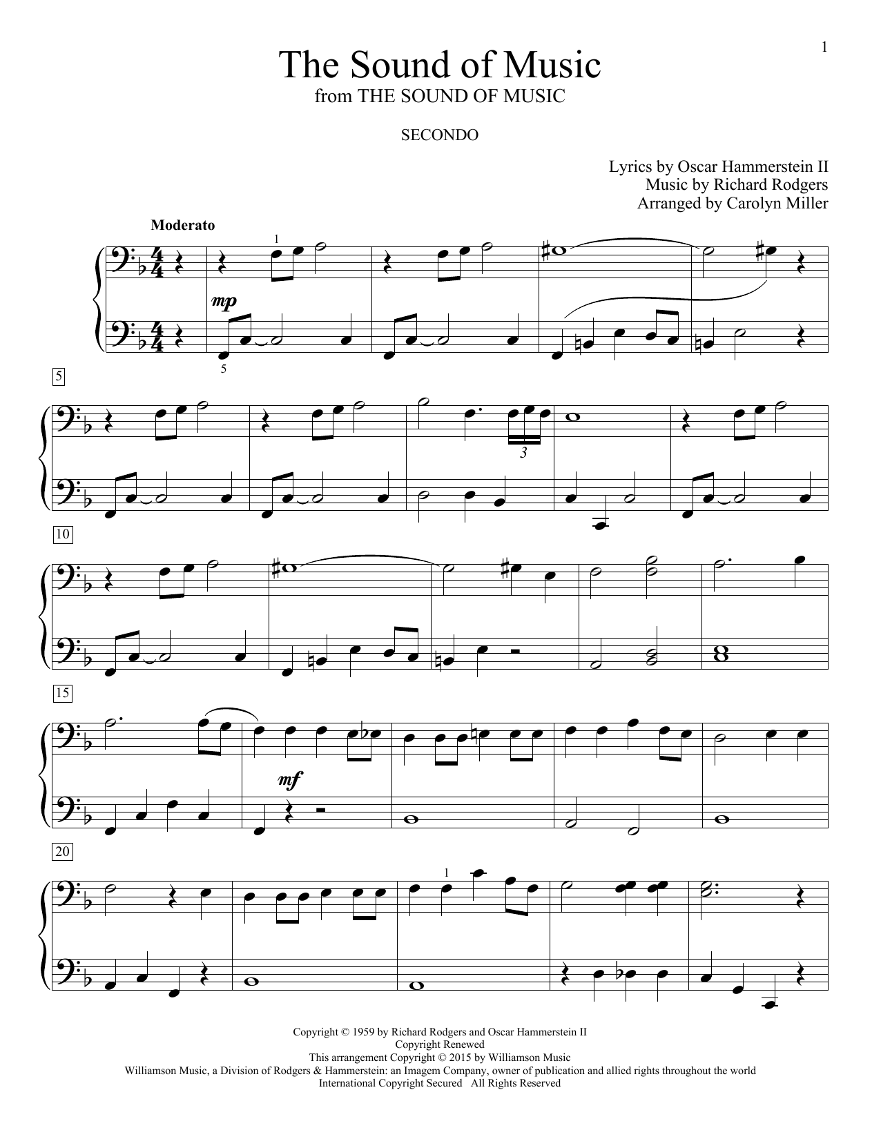Produktbild zu: The Sound Of Music (arr. Carolyn Miller)