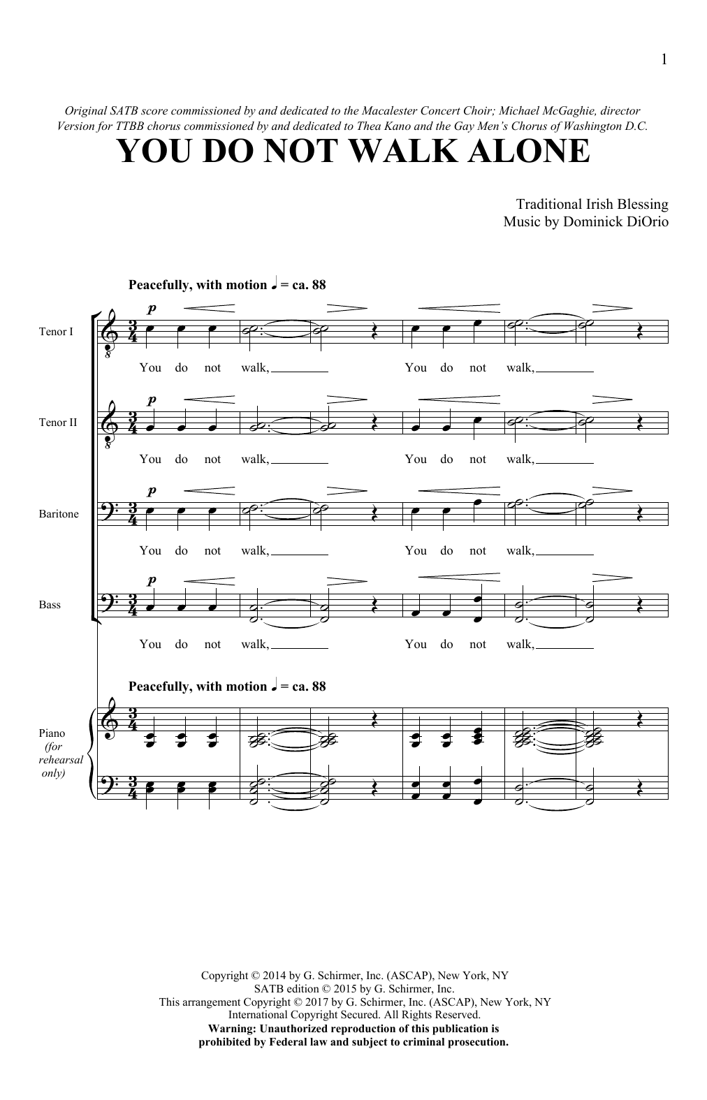 Product gallery: Page 1 of 1 You Do Not Walk Alone, Dominick DiOrio