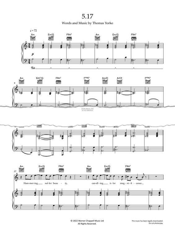 Produktgalerie: Seite 1 von 1 5.17, Thomas Yorke, Gesang, Gitarre, Klavier