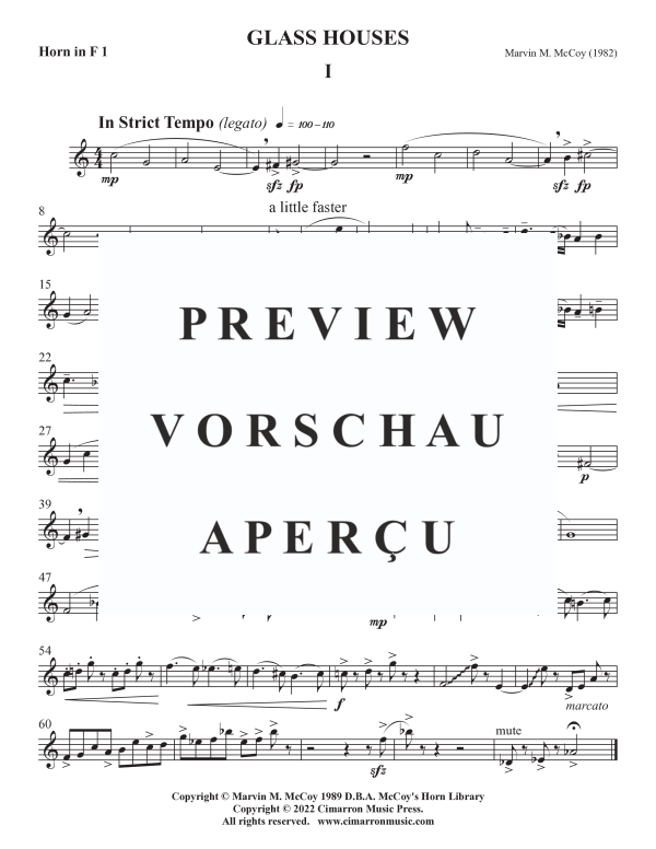Produktgalerie: Seite 9 von 11 Glass Houses, , Horn Quartett