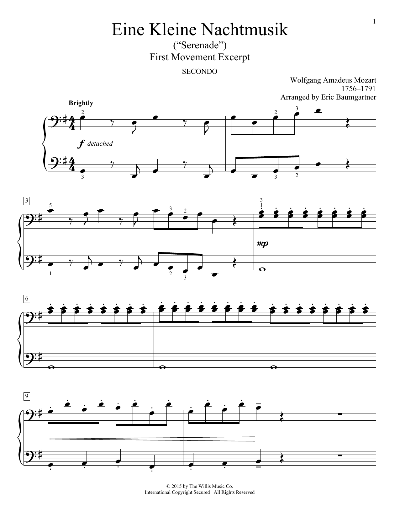 Product picture to: Eine Kleine Nachtmusik ("Serenade"), First Movement Excerpt