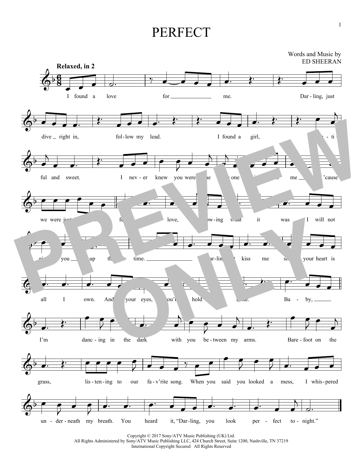 Product gallery: Page 1 of 1 Perfect, Ed Sheeran