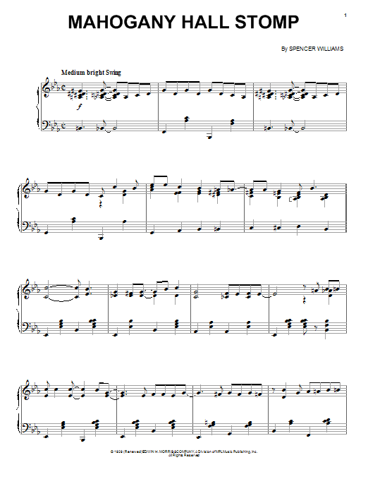 Produktbild zu: Mahogany Hall Stomp