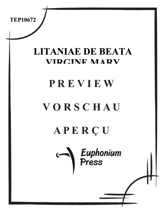 Product gallery: Page 2 of 21 Lianiae de Beata Virgine Mary , , (Tuba Quintet EEETT)