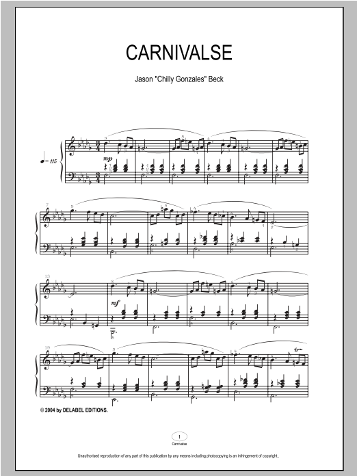 Product gallery: Page 1 of 1 Carnivalse, Chilly Gonzales