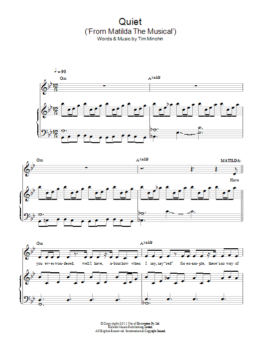 Produktbild zu: Quiet (from Matilda The Musical)