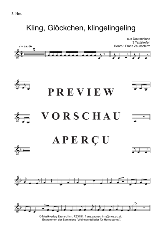 Produktgalerie: Seite 5 von 6 Kling, Glöcklein kling , , (Horn-Quartett)