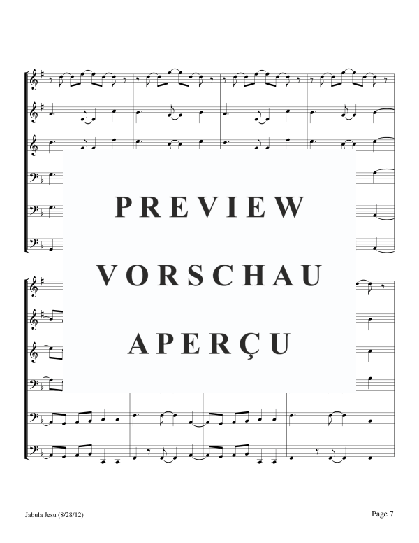 Produktgalerie: Seite 9 von 11 Jabula Jesu, , BlechblÀser Sextett