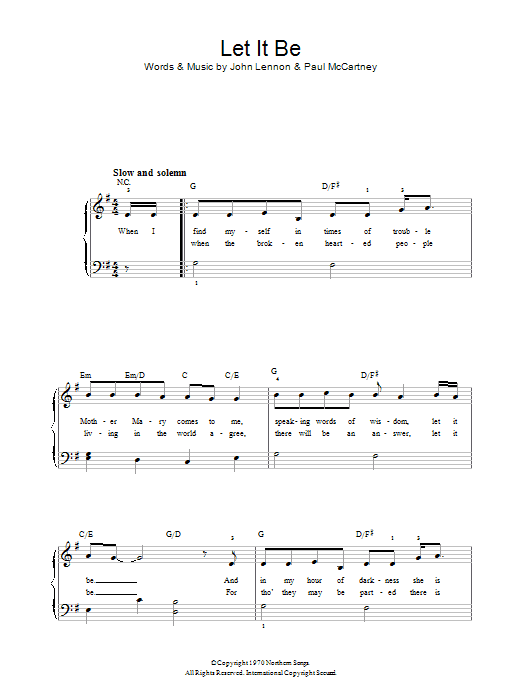 Produktgalerie: Seite 1 von 1 Let It Be, The Beatles, Klavier