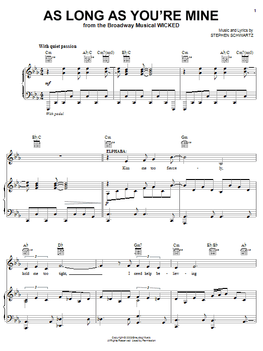 Produktbild zu: As Long As You're Mine (from Wicked)
