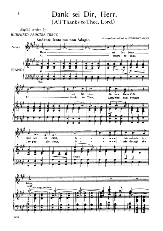 gallery: Dank sei dir, Herr, , Alto Solo and Piano