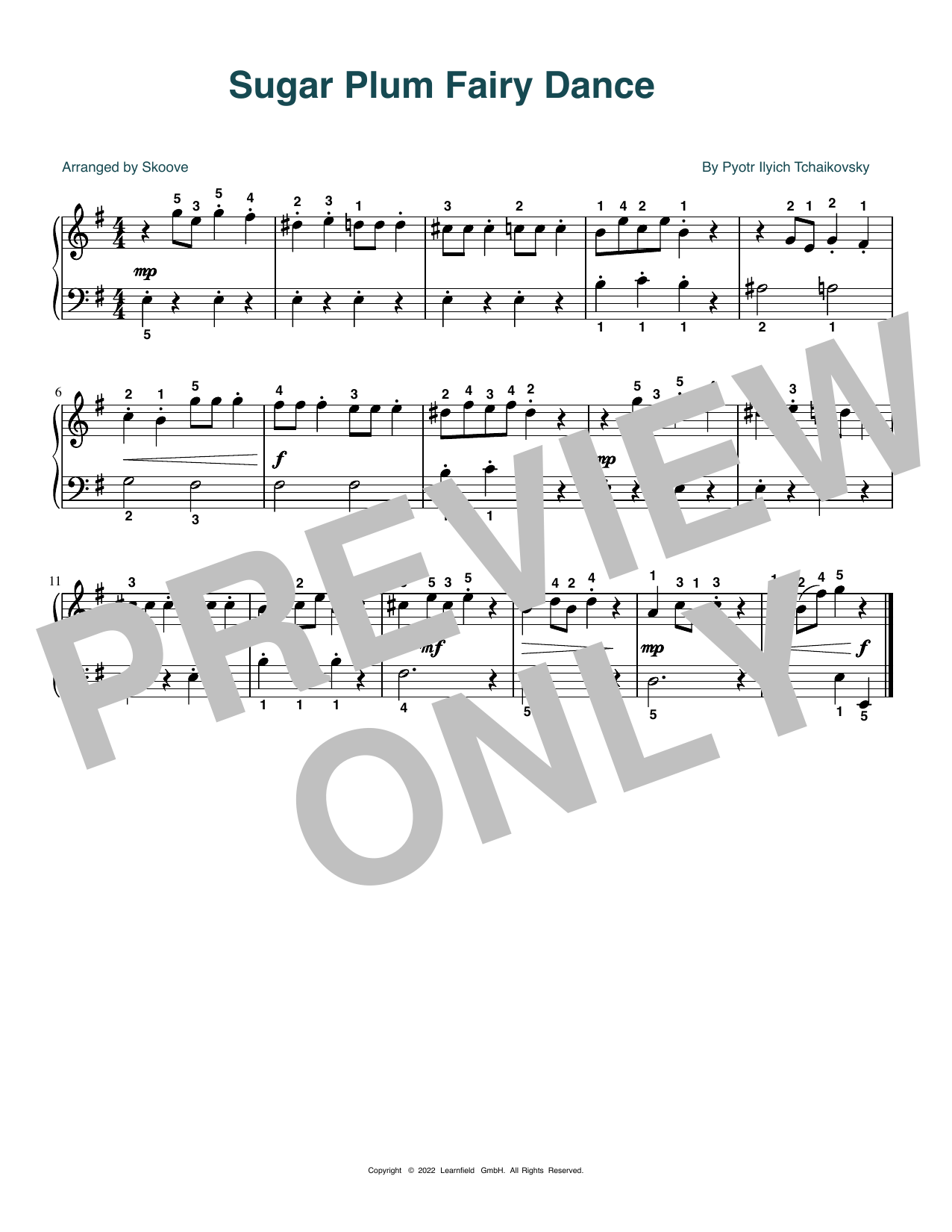 Produktbild zu: Sugar Plum Fairy Dance (arr. Skoove)