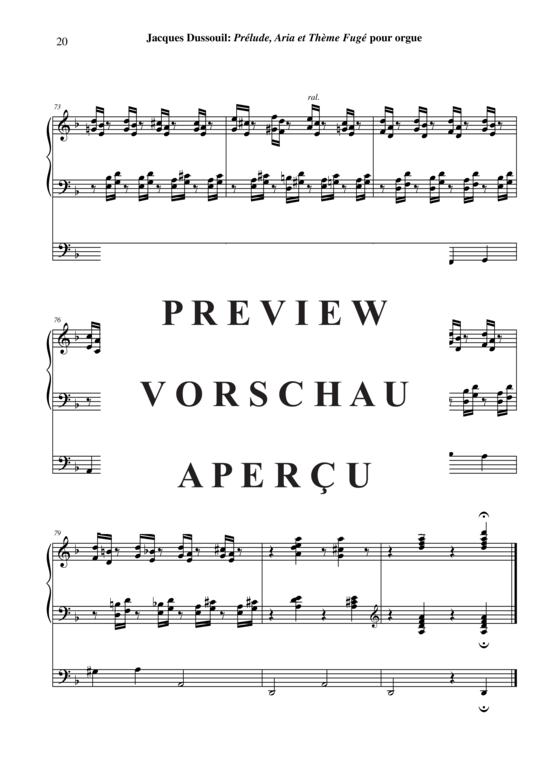 Product gallery: Page 21 of 21 Prélude, Aria et Thème Fugé , , (Orgel Solo)