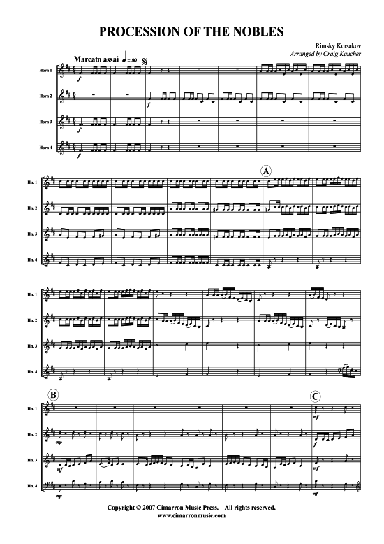 Produktbild zu: Procession of the Nobles Nikolai A. Rimski-Korsakow