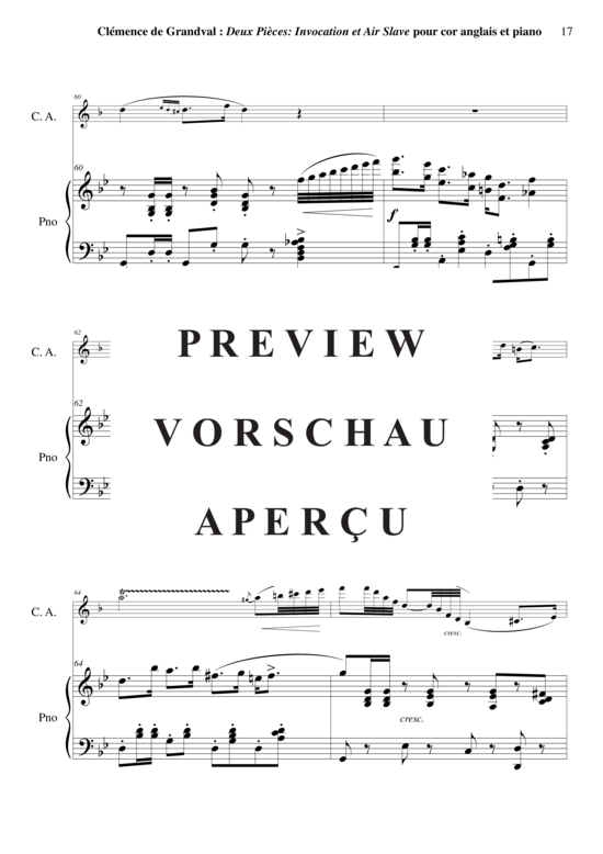 gallery: Deux Pièces : Invocation et Air Slave , , (Englischhorn + Klavier)