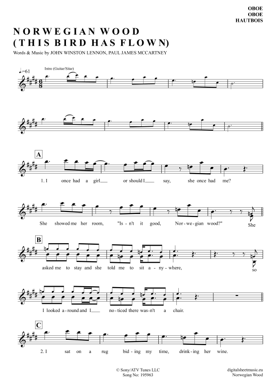 Produktbild zu: Norwegian WoodThe Beatles