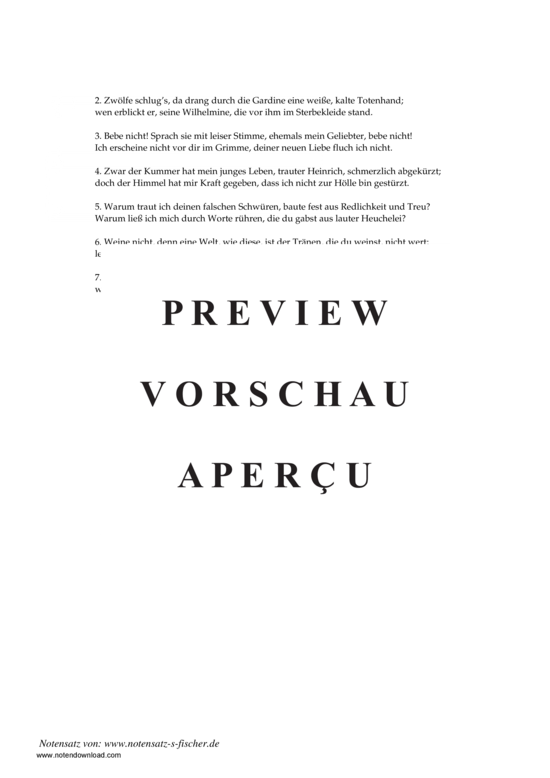 Product gallery: Page 3 of 3 Die Brautnacht , , Piano and Voice