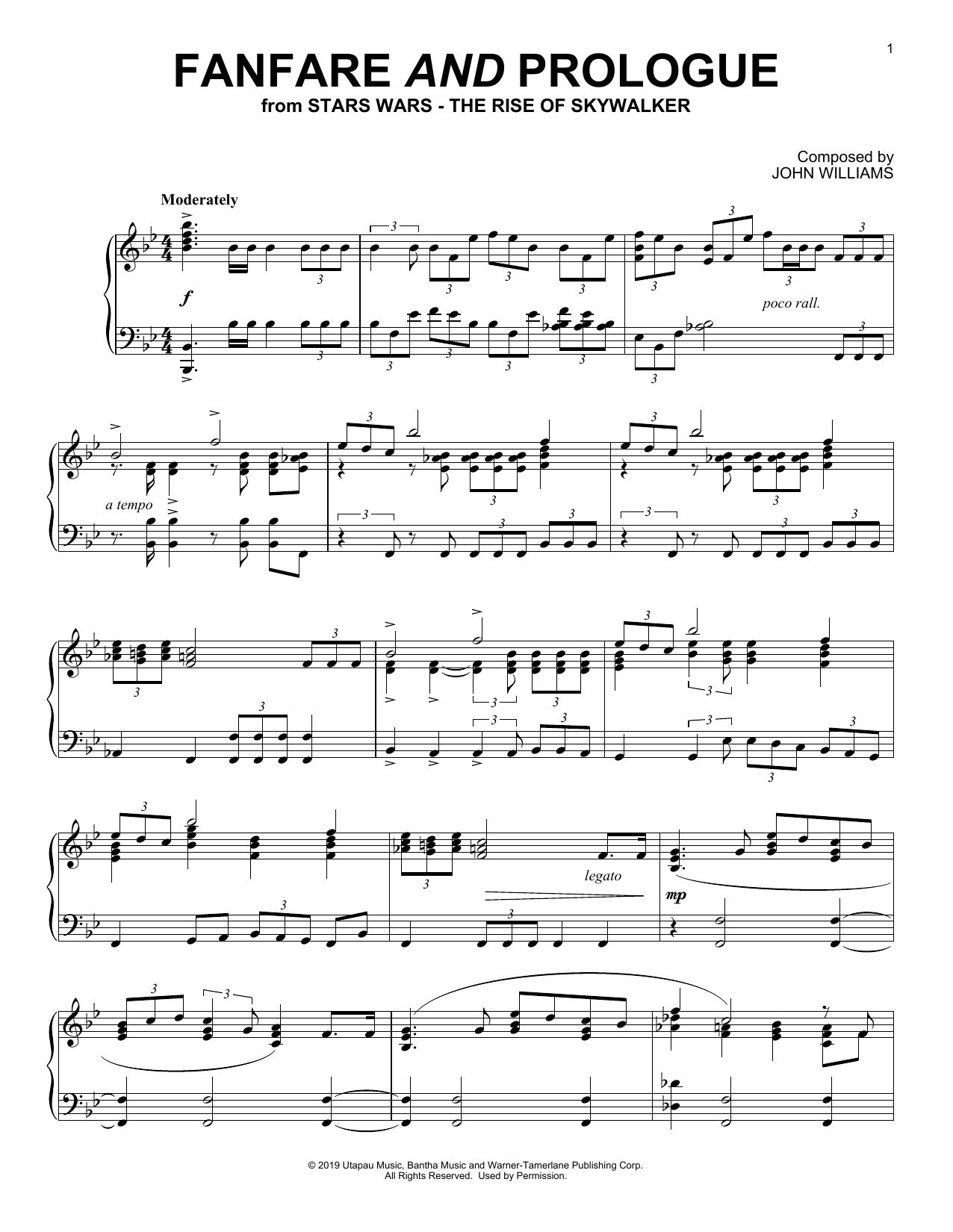 Produktbild zu: Fanfare And Prologue (from The Rise Of Skywalker)