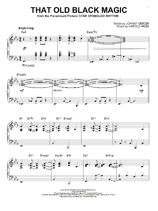 Product picture to: That Old Black Magic [Jazz version] (arr. Brent Edstrom)