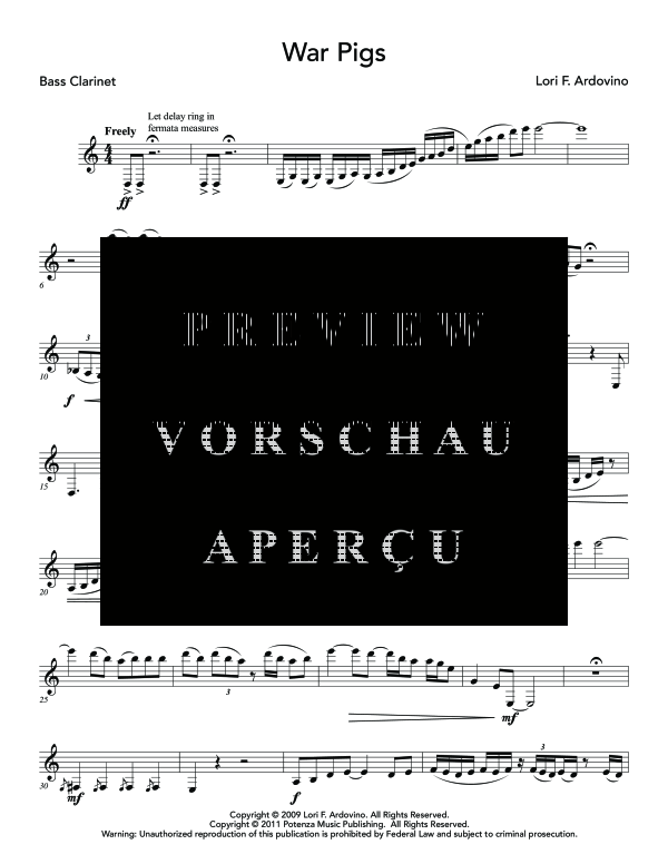 gallery: Variations on Themes of Black Sabbath, , (bass clarinet solo and electronics)