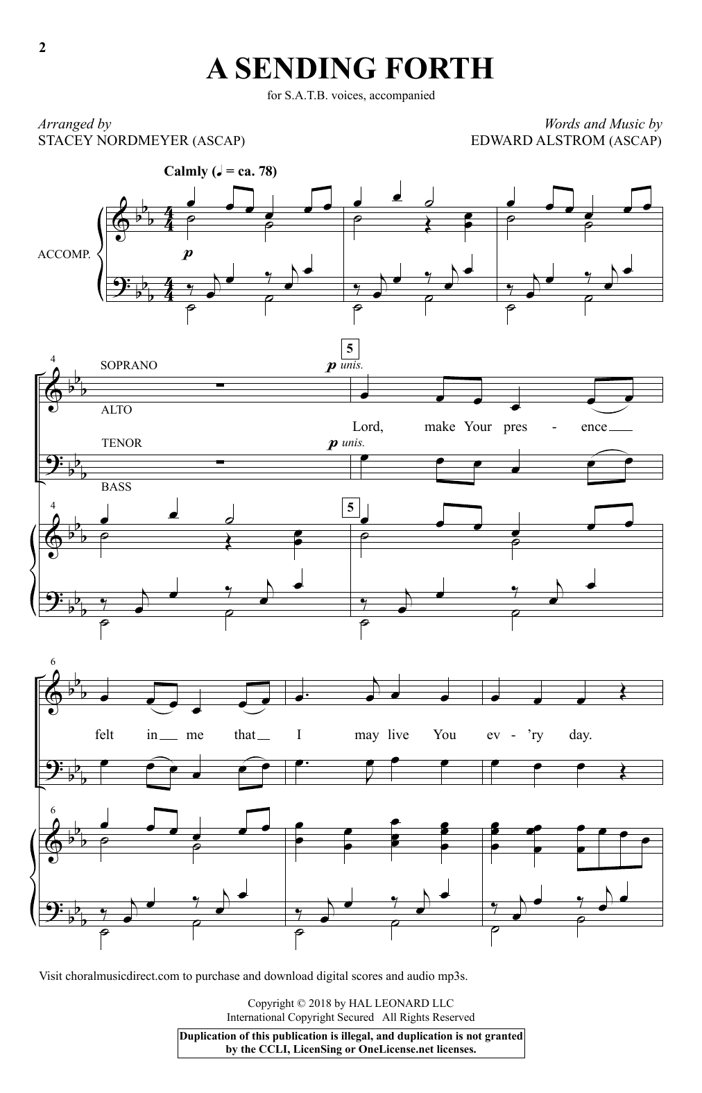 Produktbild zu: A Sending Forth (arr. Stacey Nordmeyer)