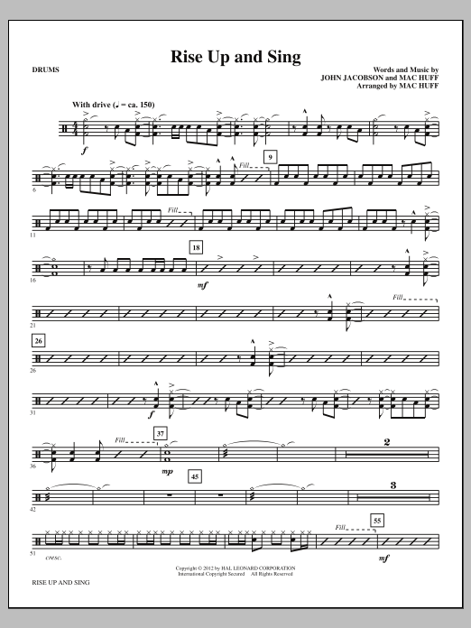 Produktgalerie: Seite 1 von 1 Rise Up And Sing - Drums, Mac Huff, Chor