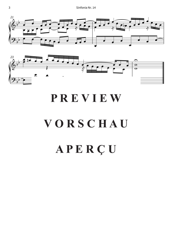 Produktgalerie: Seite 6 von 6 Sinfonia Nr. 14 - BWV 800 , , Klavier Solo
