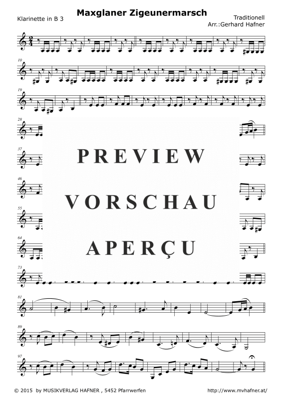 gallery: Maxglaner Zigeunermarsch, , (Klarinetten Quintett)