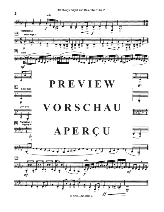 gallery: All Things Bright and Beautiful , , (Tuba Quartett EETT)