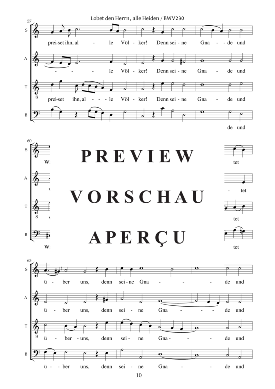 gallery: Motette Lobet den Herrn, alle Heiden BWV 230 , , (Gemischter Chor)