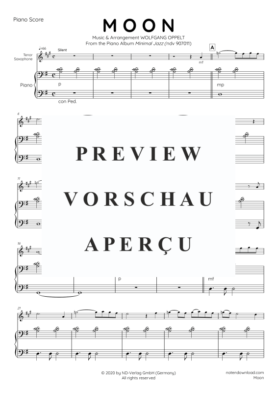 Produktgalerie: Seite 10 von 11 Moon, , Tenor Saxophon und Klavier - E-Bass und Drum Set optional