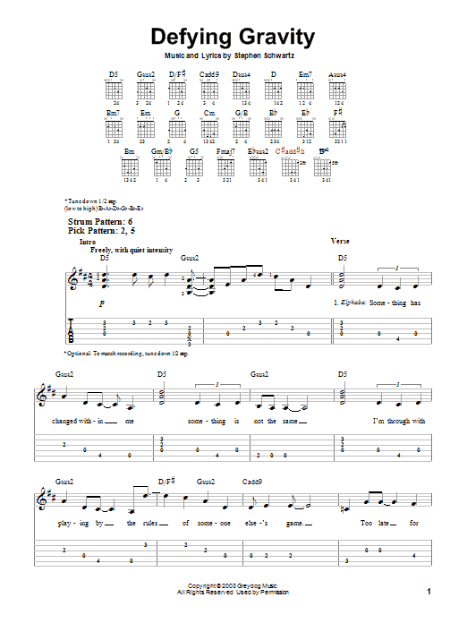 Produktbild zu: Defying Gravity (from Wicked)
