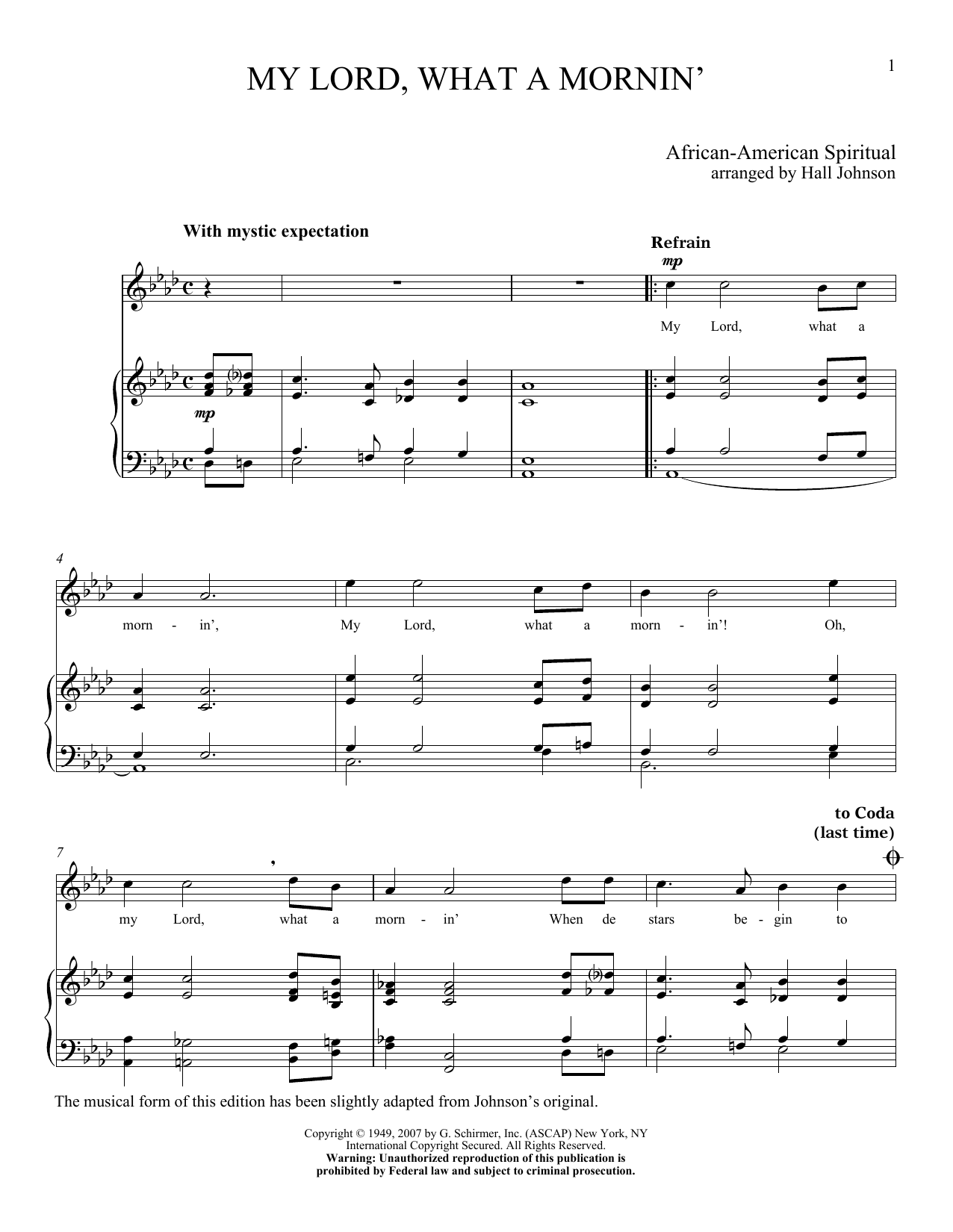 Produktbild zu: My Lord What A Mornin'