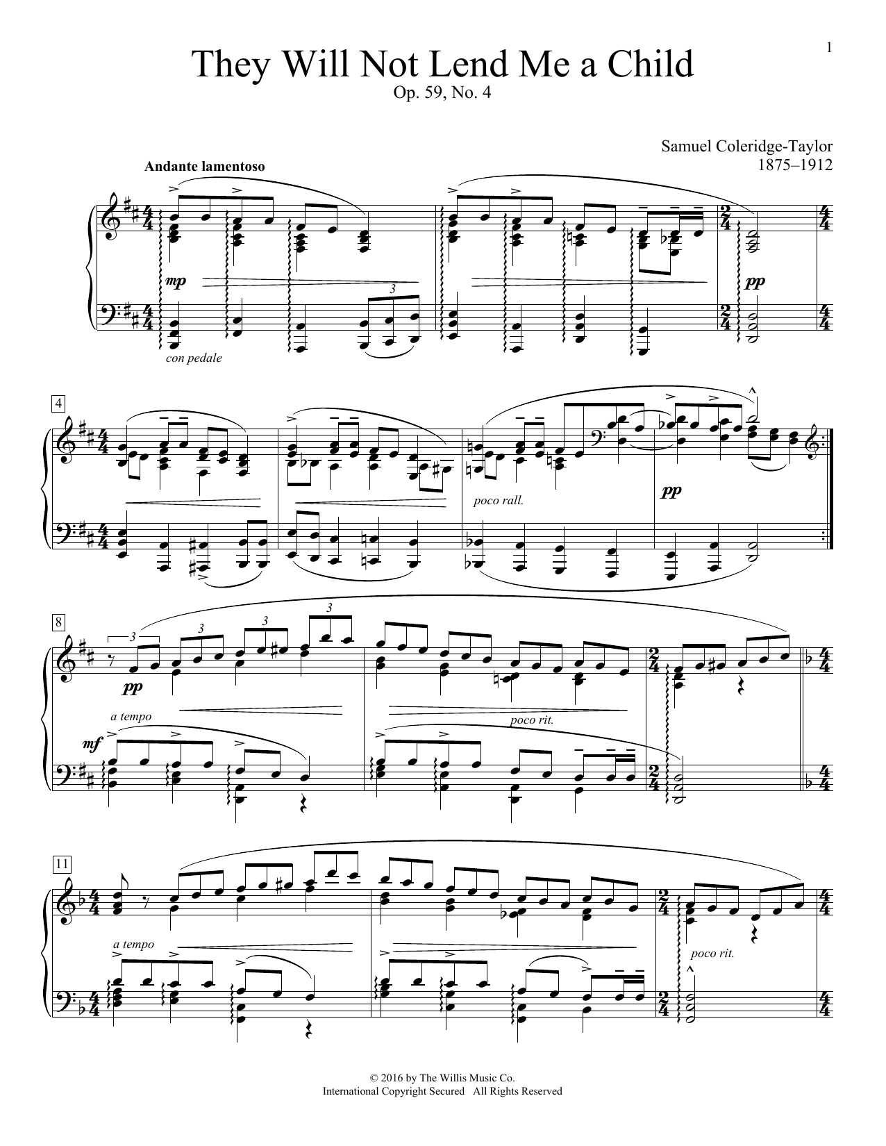 Product picture to: They Will Not Lend Me A Child, Op. 59, No. 4