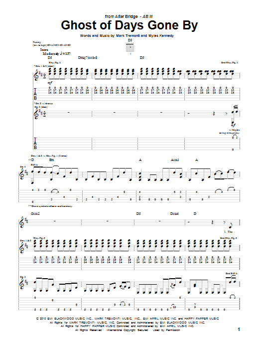 Produktgalerie: Seite 1 von 1 Ghost Of Days Gone By, Alter Bridge, Gitarre
