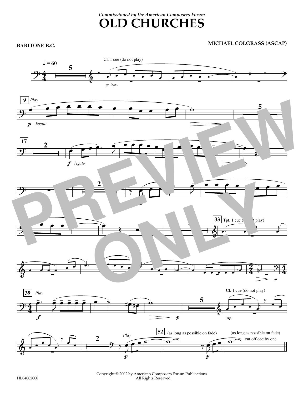 Produktbild zu: Old Churches - Euphonium in Bass Clef
