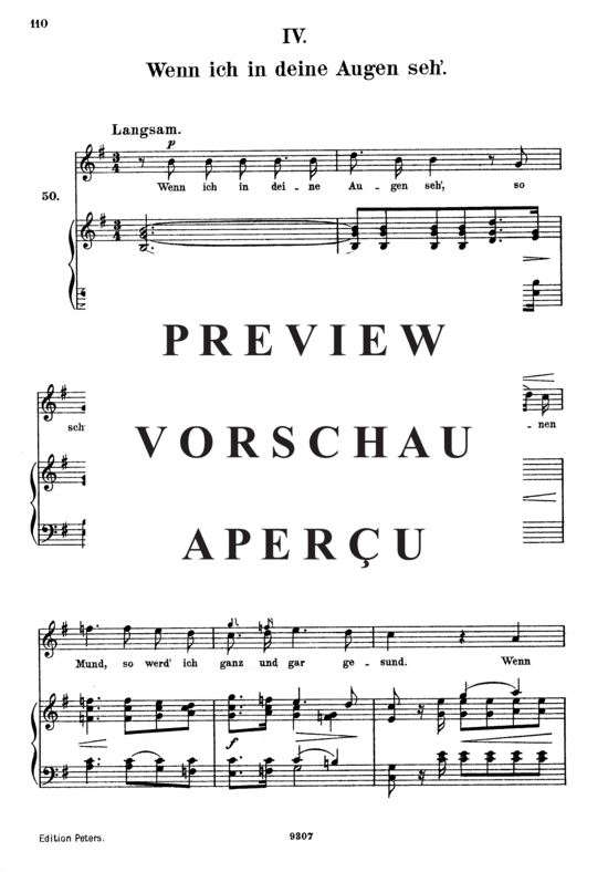 gallery: Wenn ich in deine Augen seh´, Op.48 No.4 , , (Gesang hoch + Klavier)