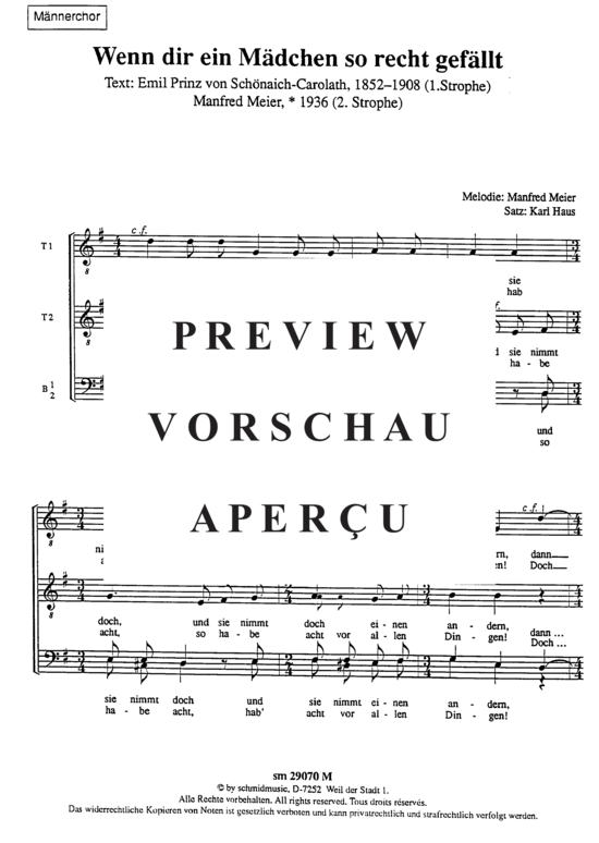 Product gallery: Page 2 of 5 Wenn dir ein Mädchen so recht gefällt , , (male choir)