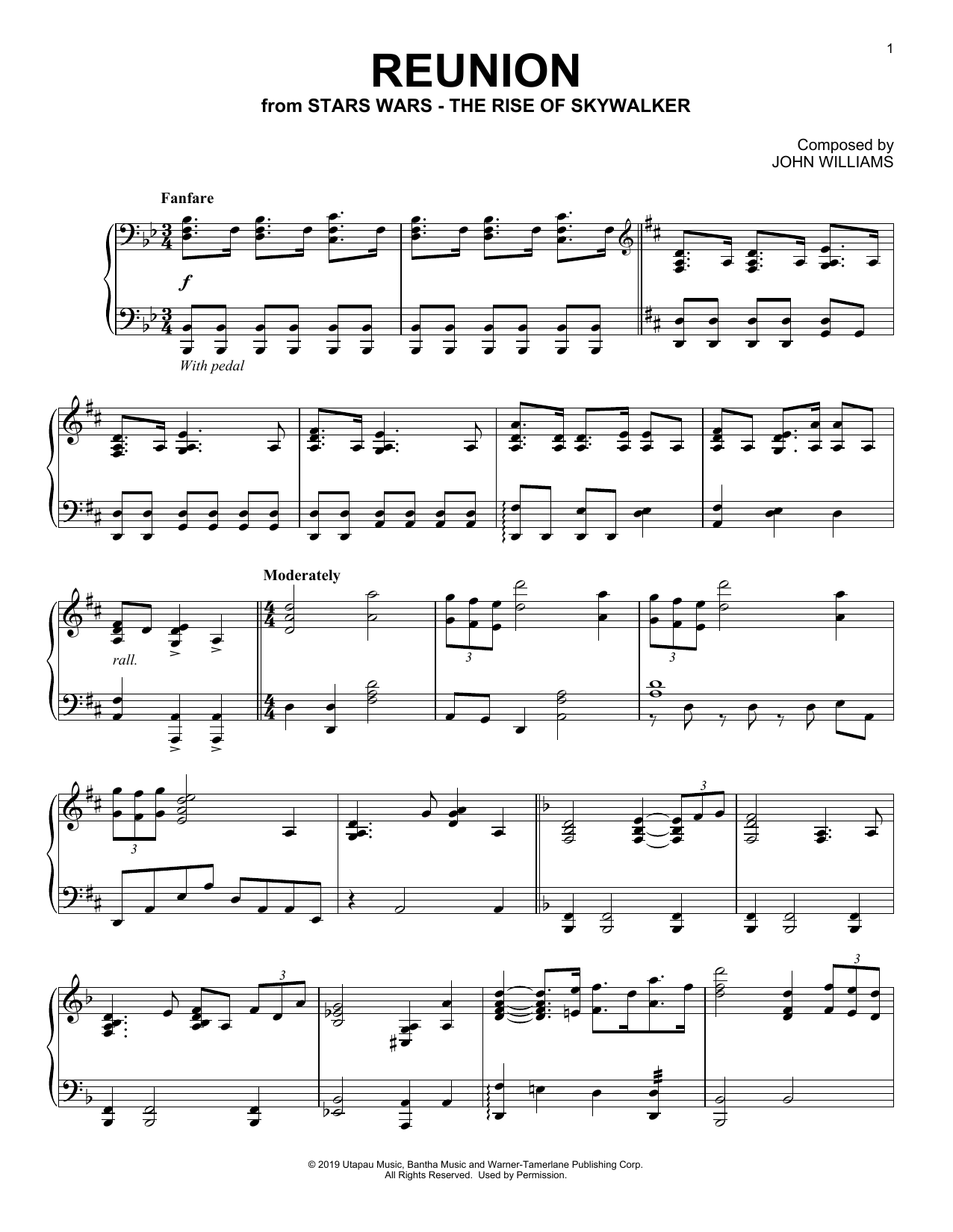 Produktbild zu: Reunion (from The Rise Of Skywalker)
